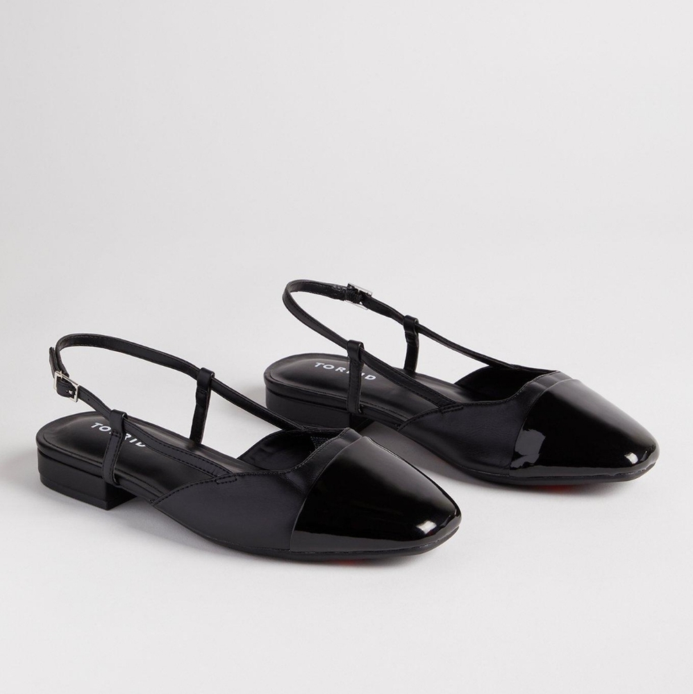 NWT Cap-Toe Slingback Flats 10 Wide
